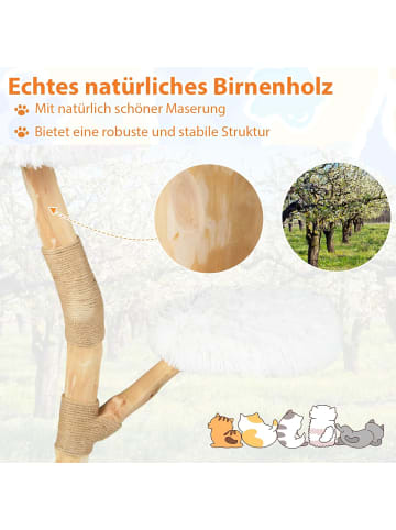 90 cm Kratzbaum Holz in Weiß