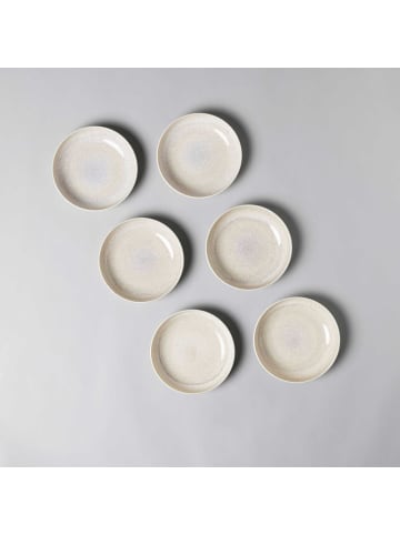 6er Set Pastaschalen Perlemor Sand in Beige ø 22,2 cm