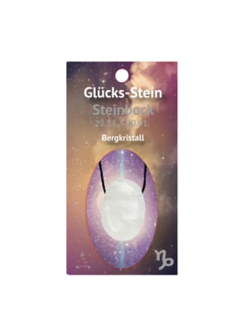 Nonbook - Glücksstein mit Band auf Astrokarte Steinbock/Bergkristall