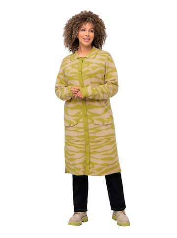 Strickjacke in grüngelb