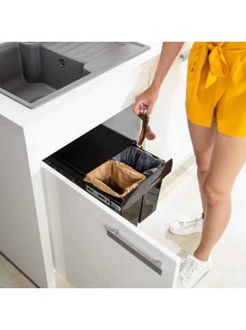 Mülltrennsystem Schwarz 4x8L