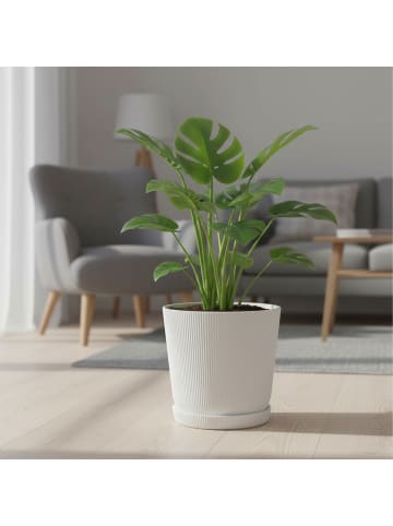 2x Blumentopf in Weiß - (H) 20 x Ø 20 cm