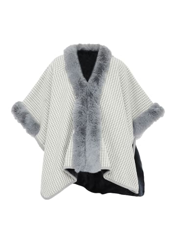 Damen Poncho in Hellgrau