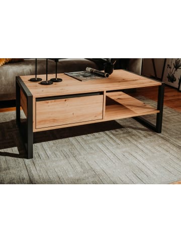 Couchtisch Artisan Eiche, anthrazit 100 x 55 cm, Wohnzimmertisch mit Schublade