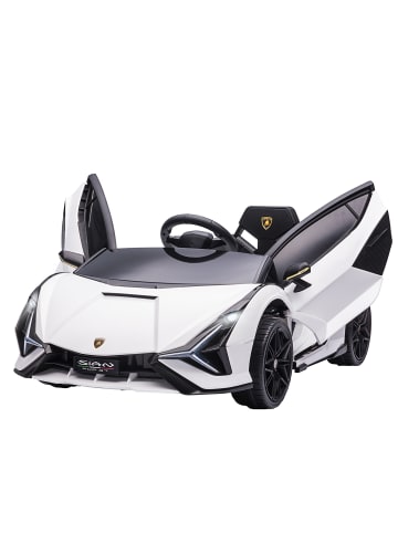 Kinderauto in Weiß 108L x 62B x 40H cm