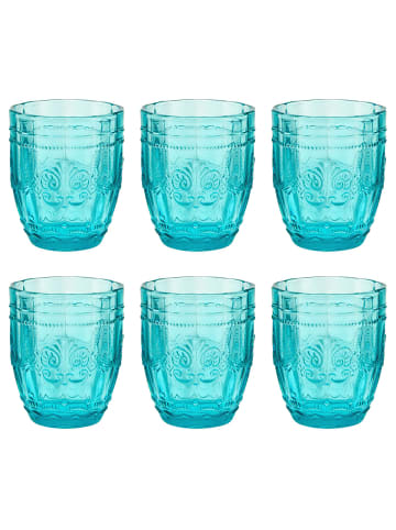 Butlers Trinkglas VICTORIAN 6er-Set in Türkis