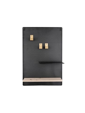 Notiztafel PERKY MESH, Regale + Haken in Schwarz, 52 x 35 cm