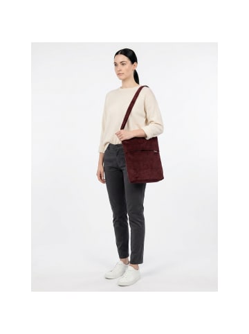 Mademoiselle.M Schultertasche 31 cm cord bordeaux