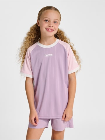 T-Shirt Hmljr Stripe Kinder in Lila