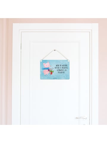 Schild Glühschwein Smörle mit Spruch in Eisblau