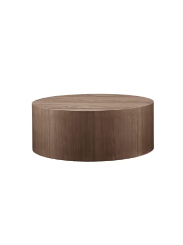 Couchtisch Ø 80 cm rund aus MDF mit Walnussholzfurnier in Walnuss