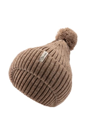 Strickmütze Melange in beige