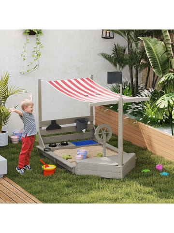 Sandkasten in Grau 180L x 103B x 144,5H cm