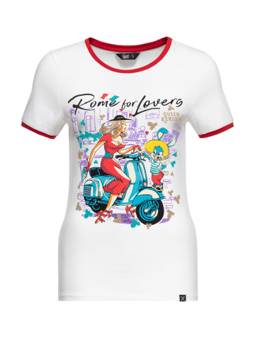 Queen Kerosin T-Shirt Rome for Lovers in weiß