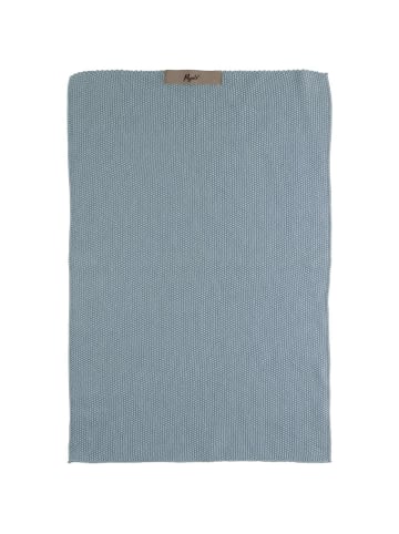 Geschirr Handtuch Mynte gestrickt in blue bell