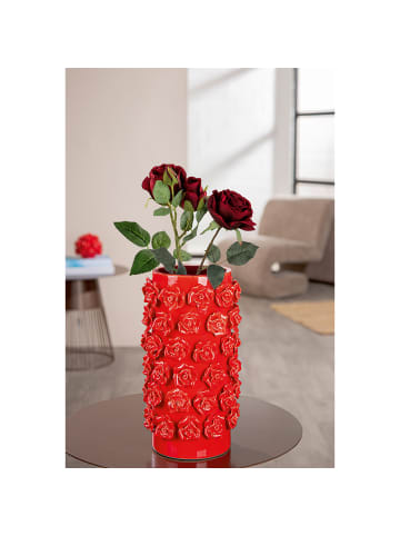 Vase Roses rot - (H) 30,5 cm