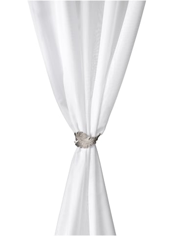 Raffhalter Blatt in silberfarben