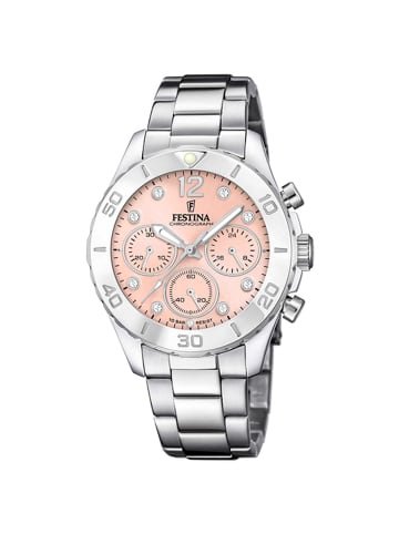Damenuhr silber rosa 39mm