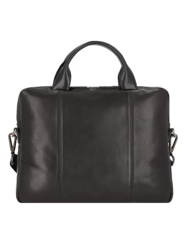 Roma Aktentasche Leder 38 cm Laptopfach schwarz