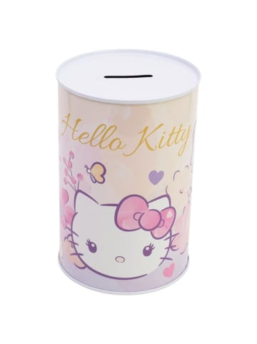 Hello Kitty Spardose bedruckt aus Metall 15 × 10 × 10 cm in Mehrfarbig