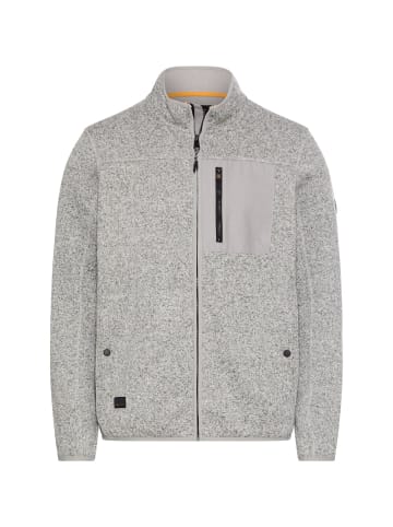 Fleecejacke mit hohem Stehkragen in Grau