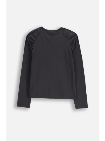 Langarmshirt in schwarzgrau
