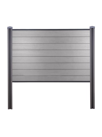 WPC-Sichtschutz Savoie, Basiselement, 195cm grau