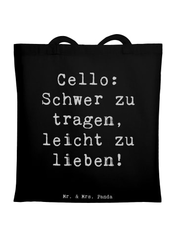 Tasche Spruch Zeichenllo Liebe mit Spruch in Schwarz