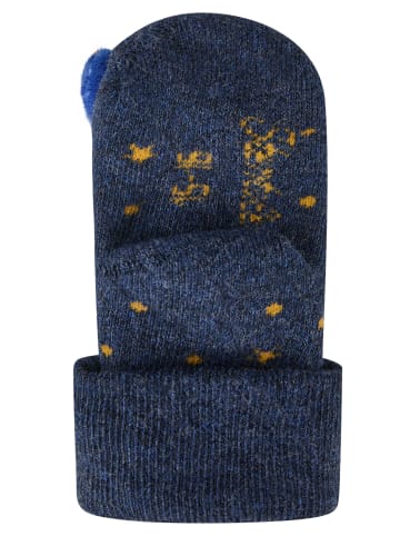 Baby Rasselsocken Rakete in blau melange