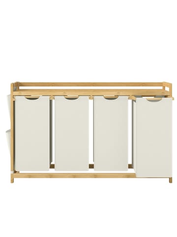 Wäschekorb Rocki in Weiß - (B)33 x (H)78 x (T)124.6 cm