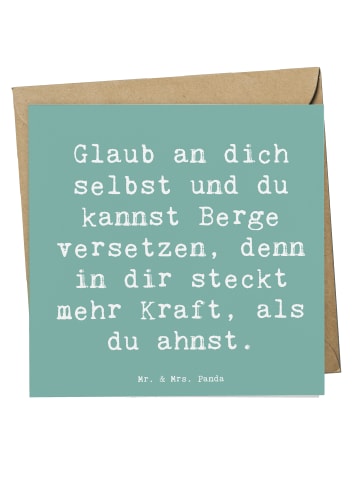 Glückwunschkarte Spruch Selbstvertrauen stärken... in Meeresbrise