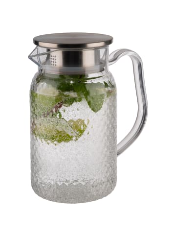Saft-/ Wasserkanne in transparent, Ø 10 cm, H: 19 cm, 1 Liter    