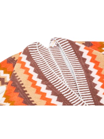 Women Poncho in Rost Mehrfarbig