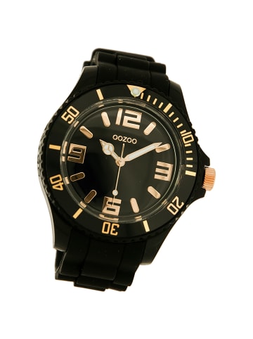 Analog-Armbanduhr Oozoo Vintage Series schwarz groß (ca. 43mm)