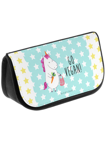 Kulturbeutel Einhorn Vegan mit Spruch in Weiß