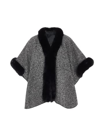 Damen Poncho in Schwarz