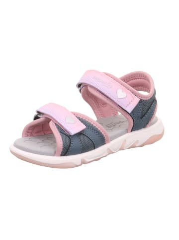 Sandale PEBBLES in Blau/Rosa