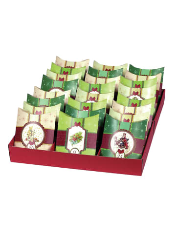 Adventskalender zum Befüllen - 24 Kissenverpackungen in Bunt
