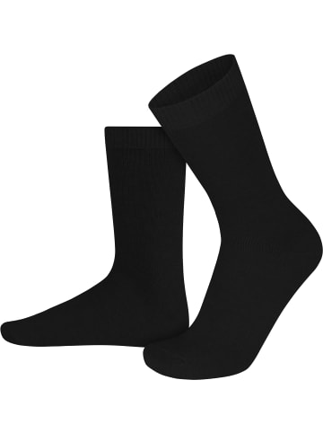 3 Socken aus Cashmere und Merinowolle mit Komfortbund in Schwarz