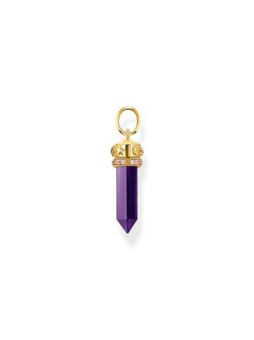 Kettenanhänger Mit Facettierten Imitierten Amethyst in gold, pink, rot, lila
