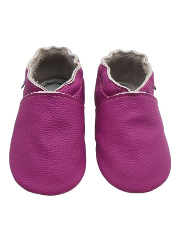Baby-Leder-Laufschuhe, komfortabel mit rutschfester Sohle - Lila