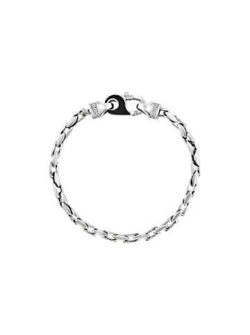 Armband lock prestige silber, schwarz