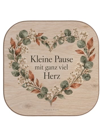 Bierdeckel Herz gemütlich Design mit Spruch in Weiß