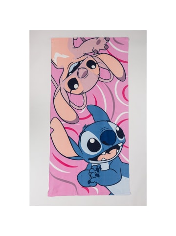 Disney Lilo & Stitch Strandtuch 70 × 140cm leicht und schnelltrocknend in Rosa