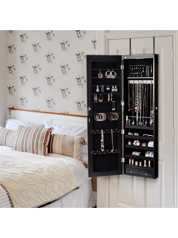 Schmuckschrank mit LED in Schwarz