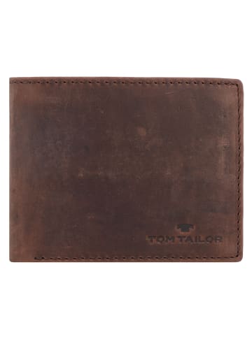 Ron Geldbörse RFID Leder 12 cm brown