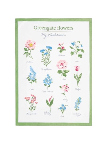 Geschirrtuch AGNES MY HERBARIUM Weiß mit Blumen