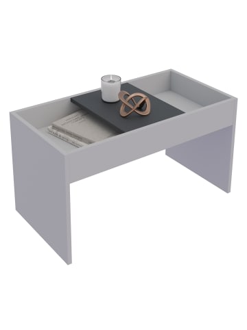 Holz Beistelltisch Couchtisch Sofatisch Mantila in Weiß / Anthrazit