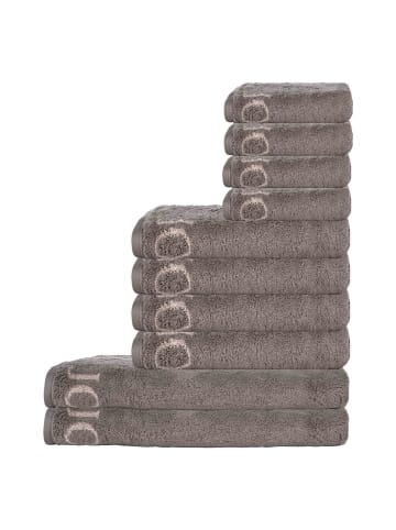Handtuch 10er Pack in Braun