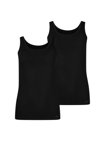 2er P Tanktop Advantage Cotton Stretch in Schwarz